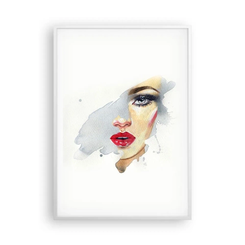 Poster in white frmae - Reflection in a Waterdrop - 70x100 cm