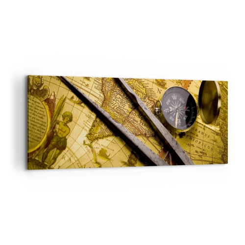 Canvas picture - With a Compass through the Seas - 120x50 cm