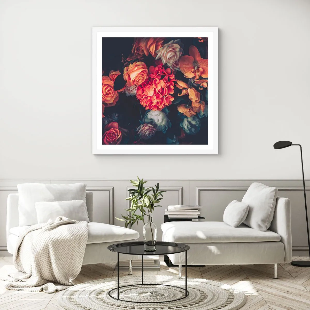 Poster in white frmae - Like at Dutch Masters - 30x30 cm