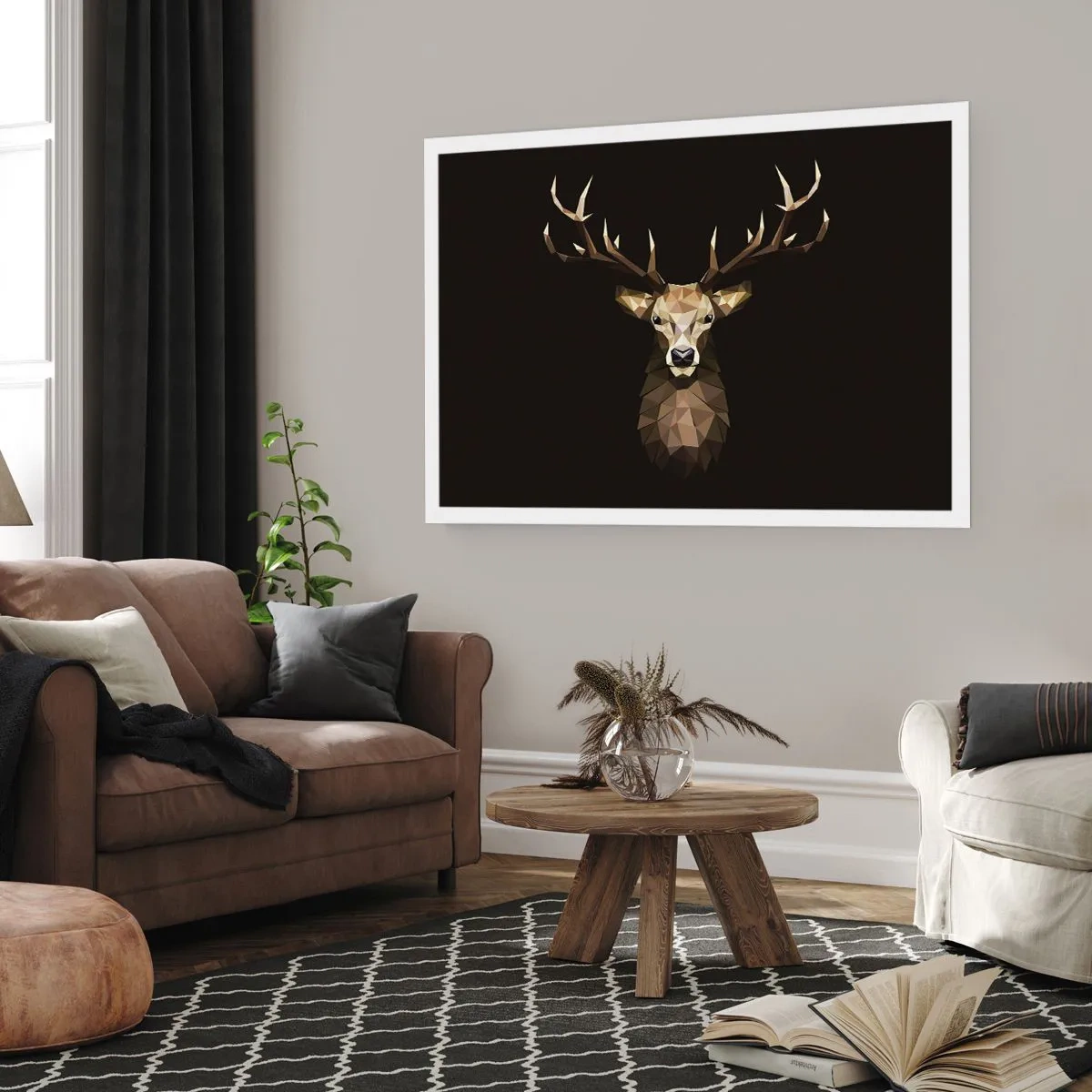 Poster - Cubist Deer - 70x50 cm