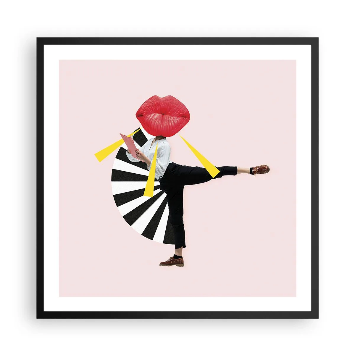 Poster in black frame - Surrealistic Pop-Art. - 60x60 cm