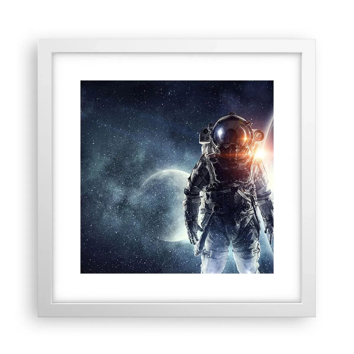 Poster in white frmae - Space Adventure - 30x30 cm