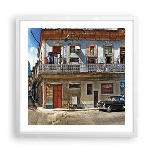 Poster in white frmae - Havana Style - 50x50 cm