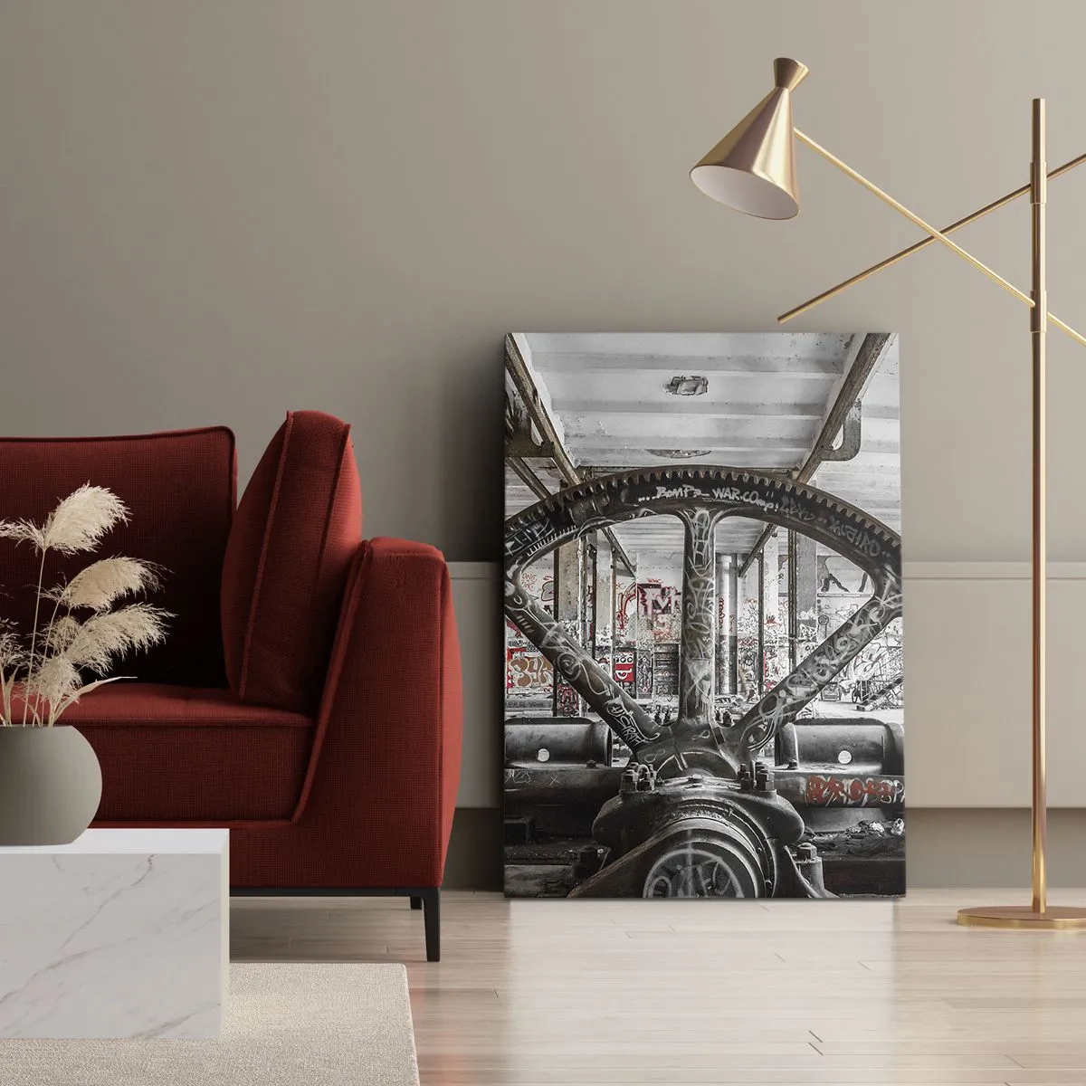 Canvas picture - Secret Life of a Factory - 65x120 cm