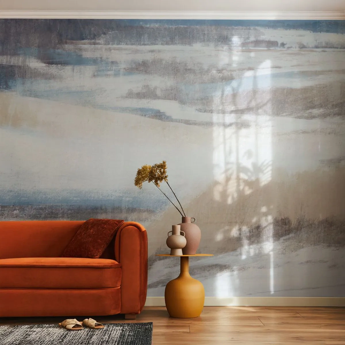 Self-Adhesive Photo Wallpaper Deluxe Sticker - Winter Composition - Winter, Piece, Pastel - 500x350 cm