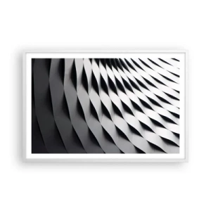 Poster in white frmae - On the Surface of the Wave - 91x61 cm