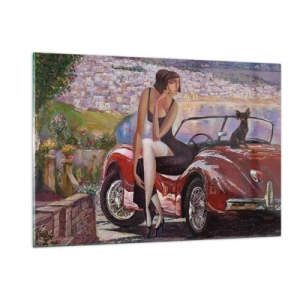Glass picture - Summer? Only in Riviera - 120x80 cm
