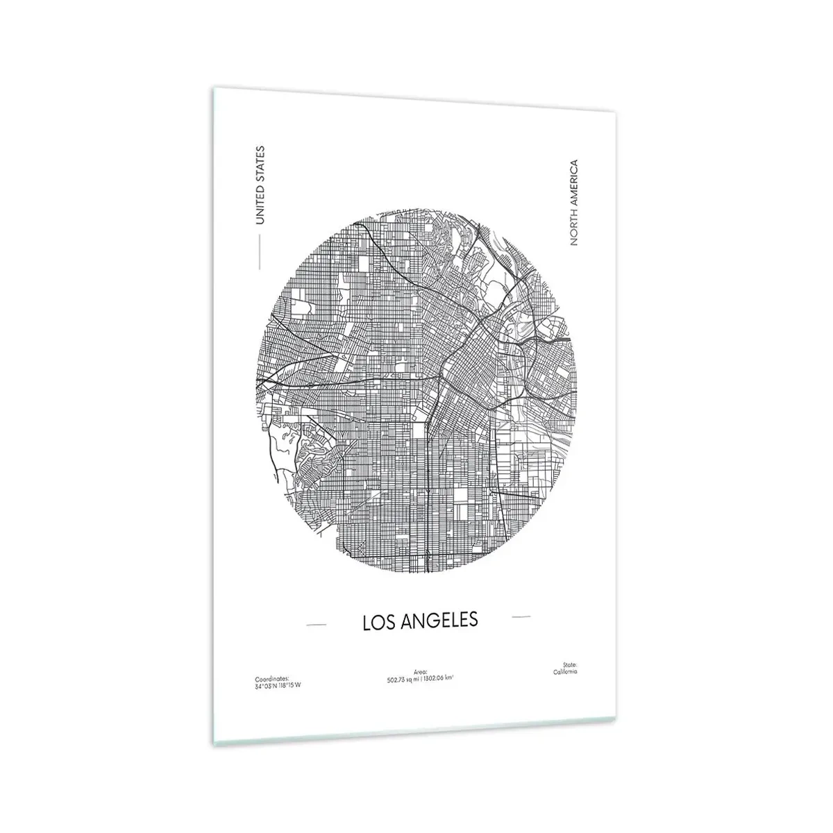 Glass picture - Anatomy of Los Angeles - 70x100 cm