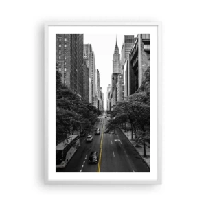Poster in white frmae - Morning in New York - 50x70 cm