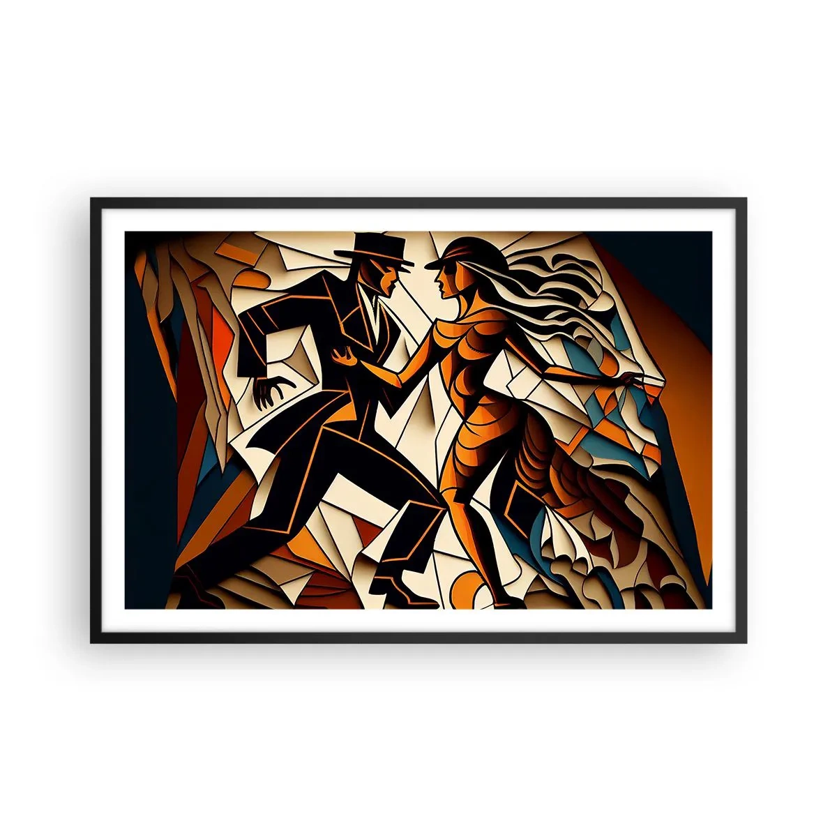 Poster in black frame - Dance of Passion - 91x61 cm