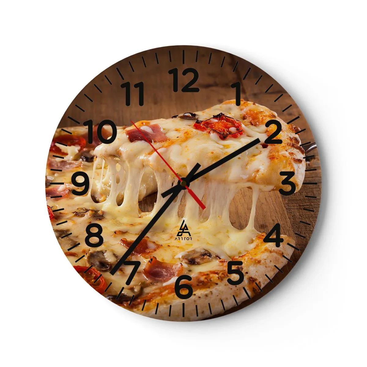 Wall clock - Clock on glass - Masterpiece of Italian Art - 40x40 cm