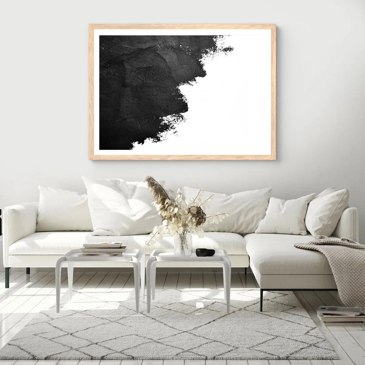 Poster in light oak frame - Elements: Earth - 70x50 cm