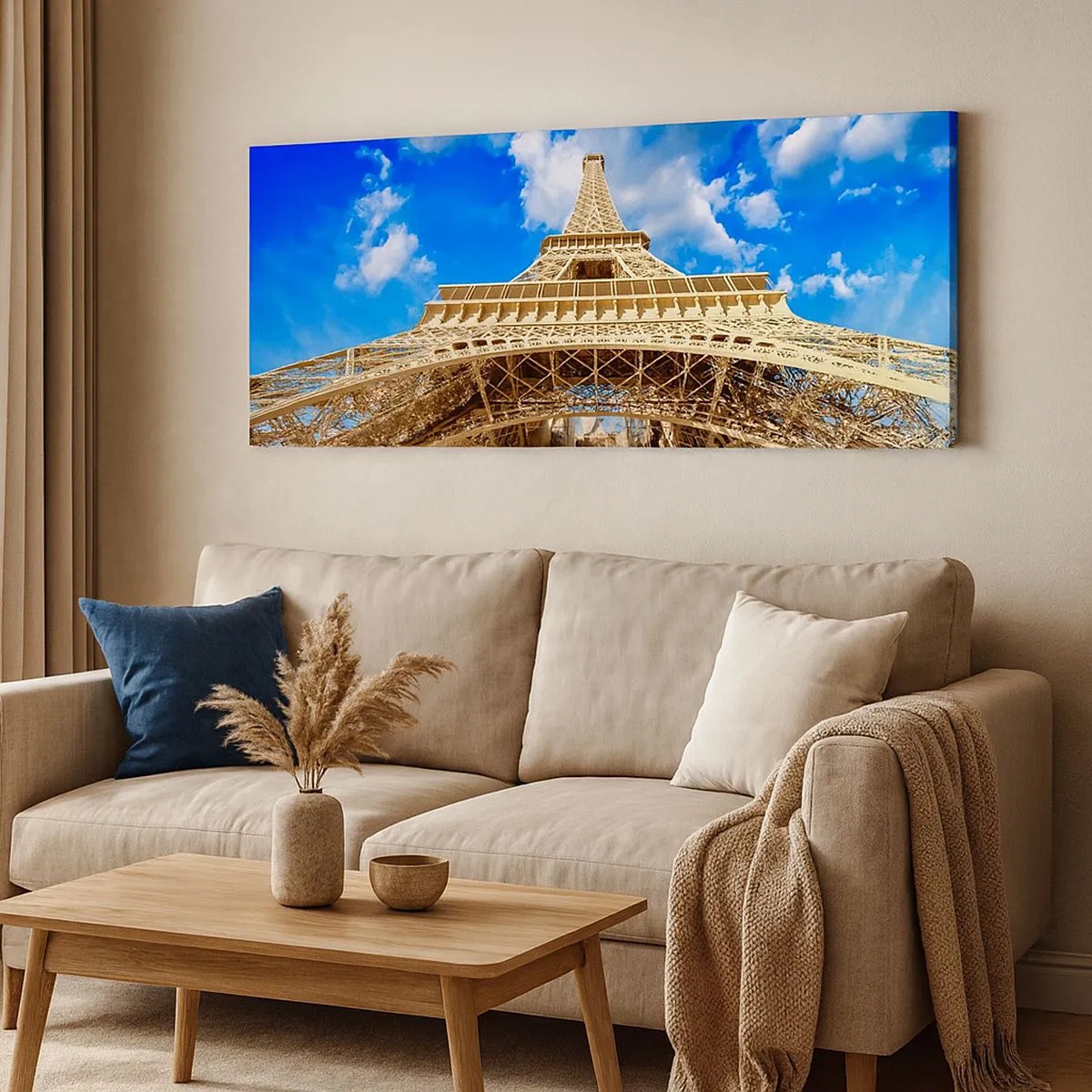 Canvas picture - Reaching Sky and Clouds - 100x40 cm