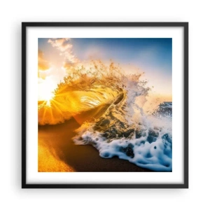 Poster in black frame - Playing with Sand - 50x50 cm