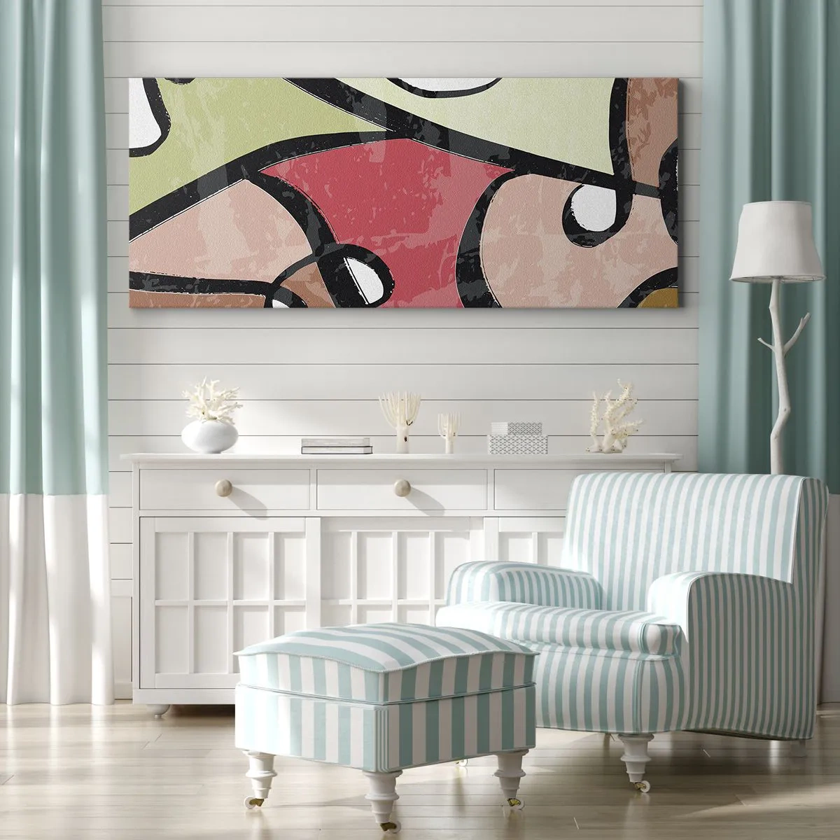 Canvas picture - Pirouettes Among Colours - 100x40 cm