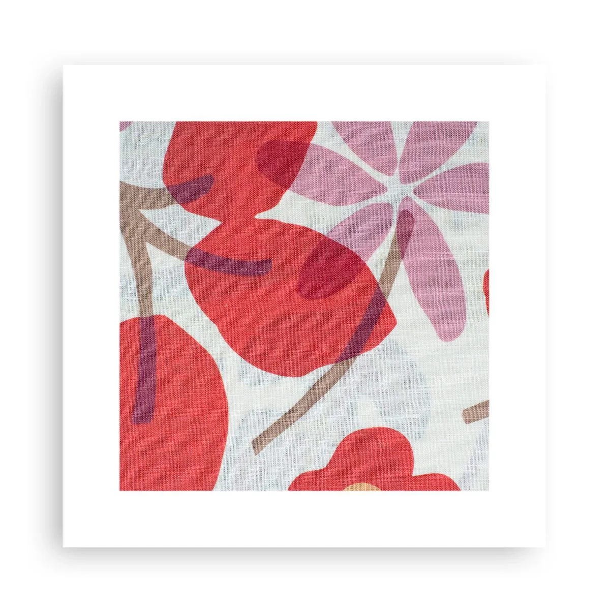 Poster - Flower Composition in Pink - 30x30 cm