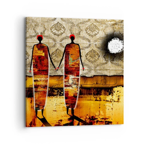 Canvas picture - Ethnic Composition in the Colours of Africa - 70x70 cm