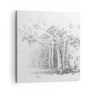 Canvas picture - Holiday of Birch Forest - 60x60 cm