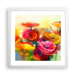 Poster in white frmae - Not Only Red - 40x40 cm