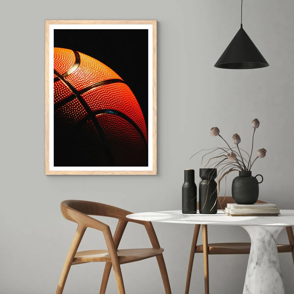 Poster in light oak frame - Beautiful Like a Planet - 70x100 cm