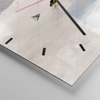 Clock face with lines