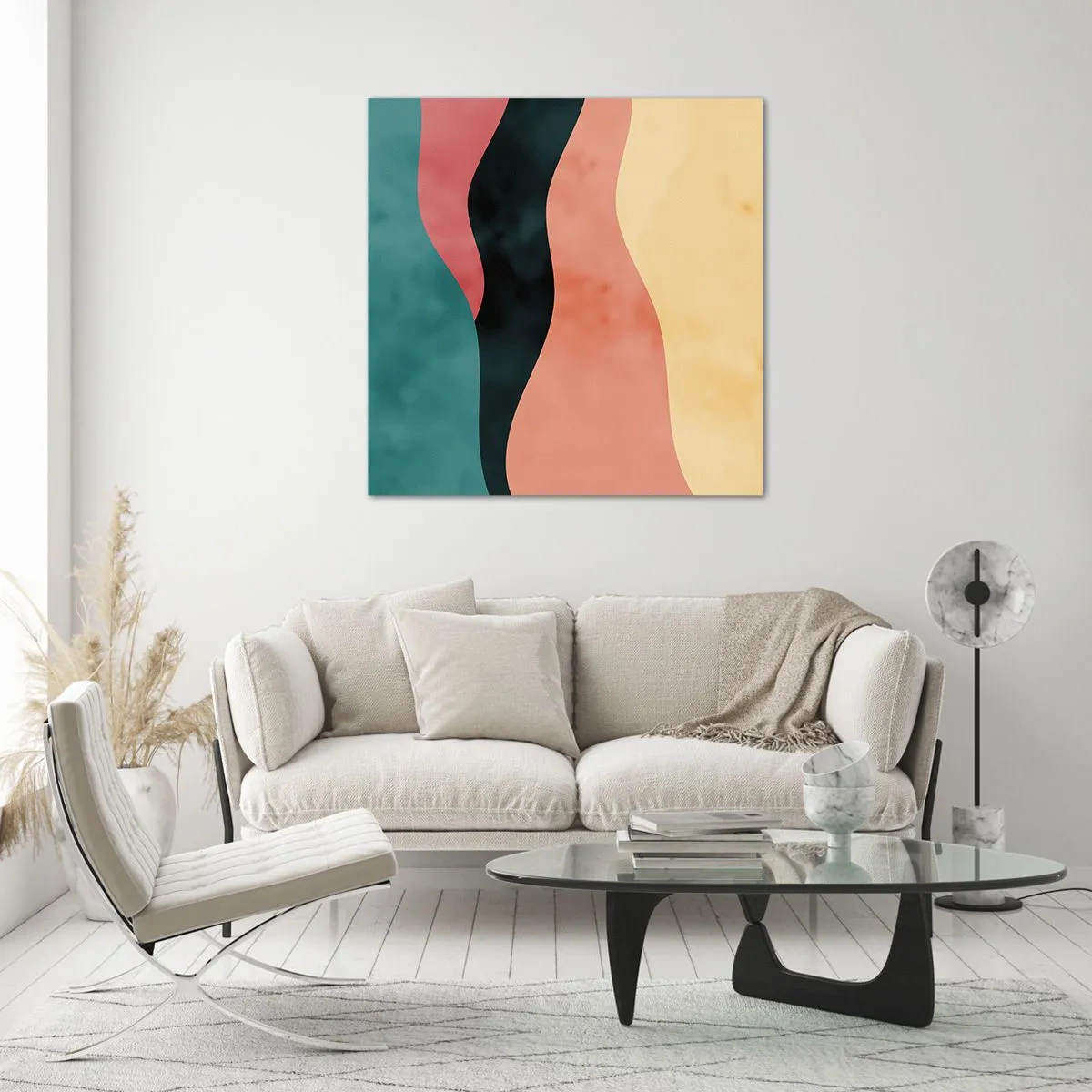 Glass picture - Compatible Incompability - 60x60 cm