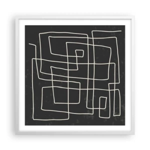 Poster in white frmae - Not Too Straight - 60x60 cm