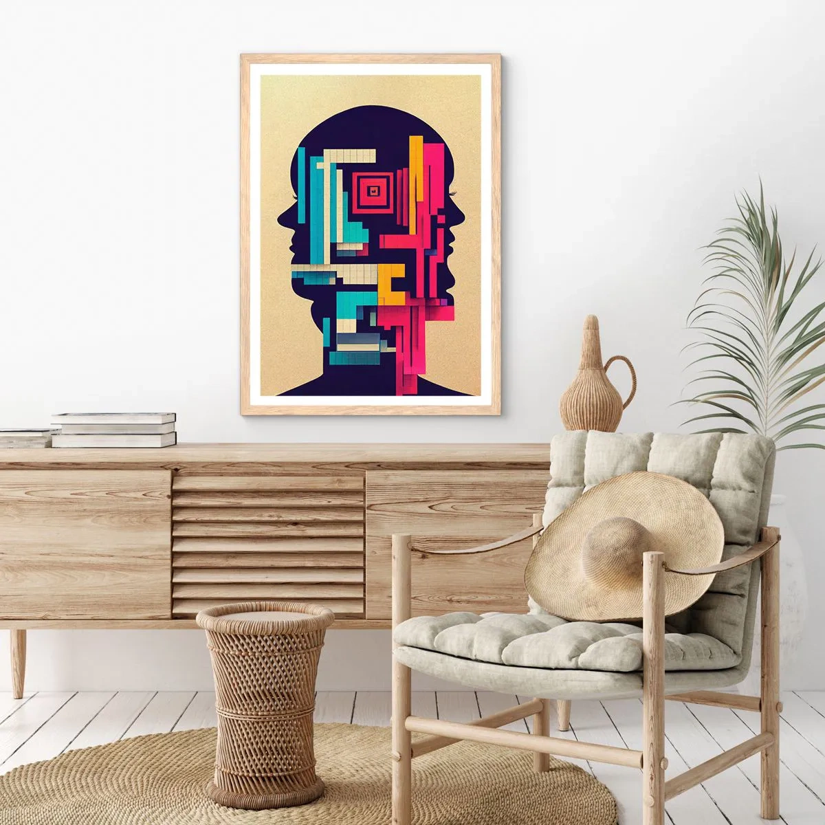 Poster in light oak frame - New Ties - 70x100 cm