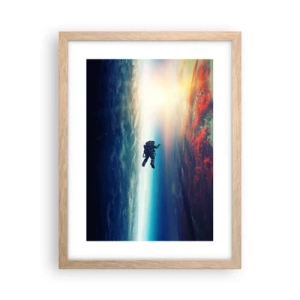 Poster in light oak frame - Confronting the Universe - 30x40 cm