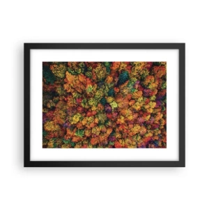 Poster in black frame - Bouquet of Autumn Flowers - 40x30 cm
