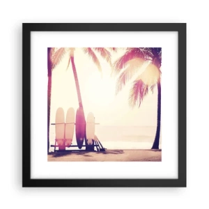 Poster in black frame - It Will Be a Wonderful Day - 30x30 cm
