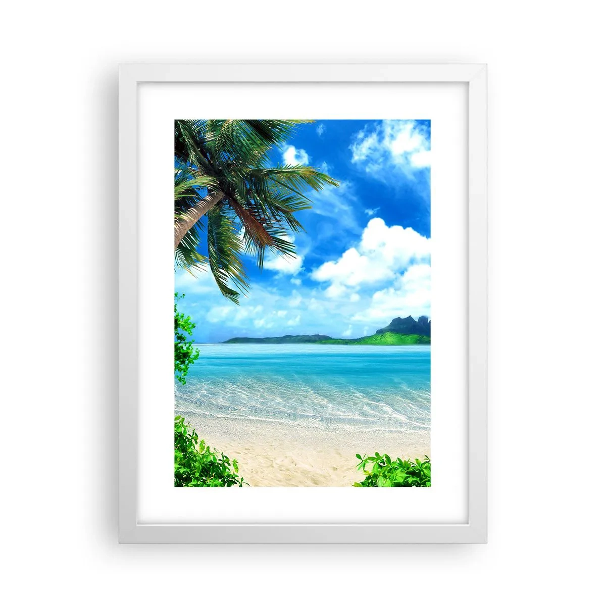 Poster in white frmae - Blue Tropics - 30x40 cm