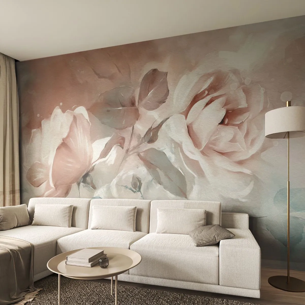 Photo Wallpaper Standard Eco - Spirit of Romaticism - Flowers, Romantic, Roses - 500x350 cm