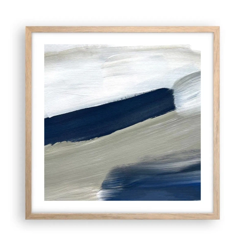 Poster in light oak frame - Encounter with White - 50x50 cm