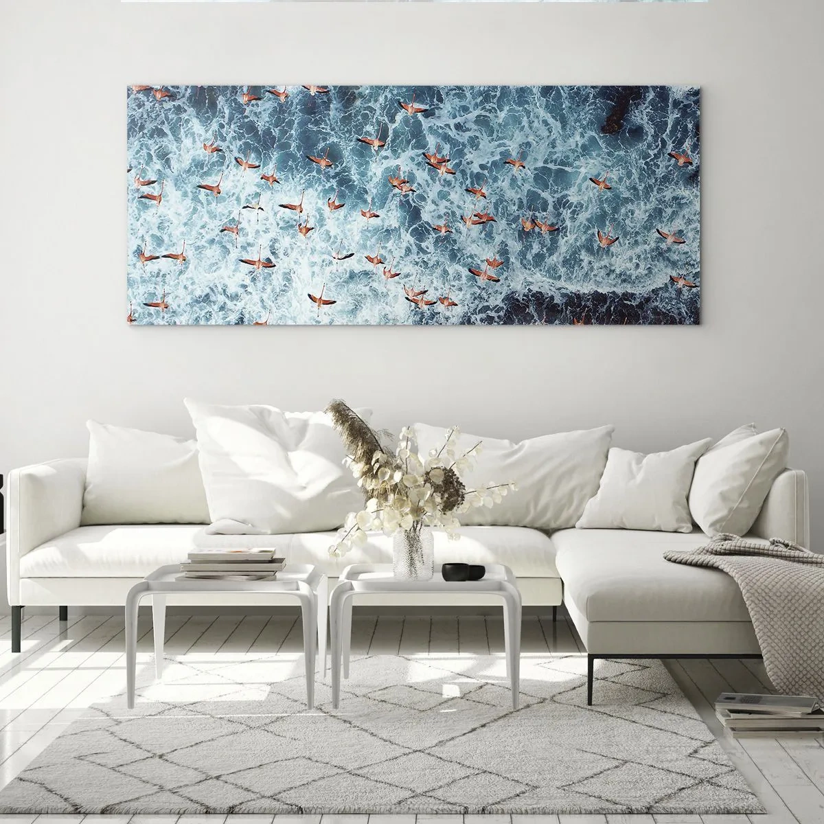 Glass picture - Seaside Parade - 100x40 cm