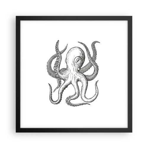 Poster in black frame - Dancing with the Waves - 40x40 cm