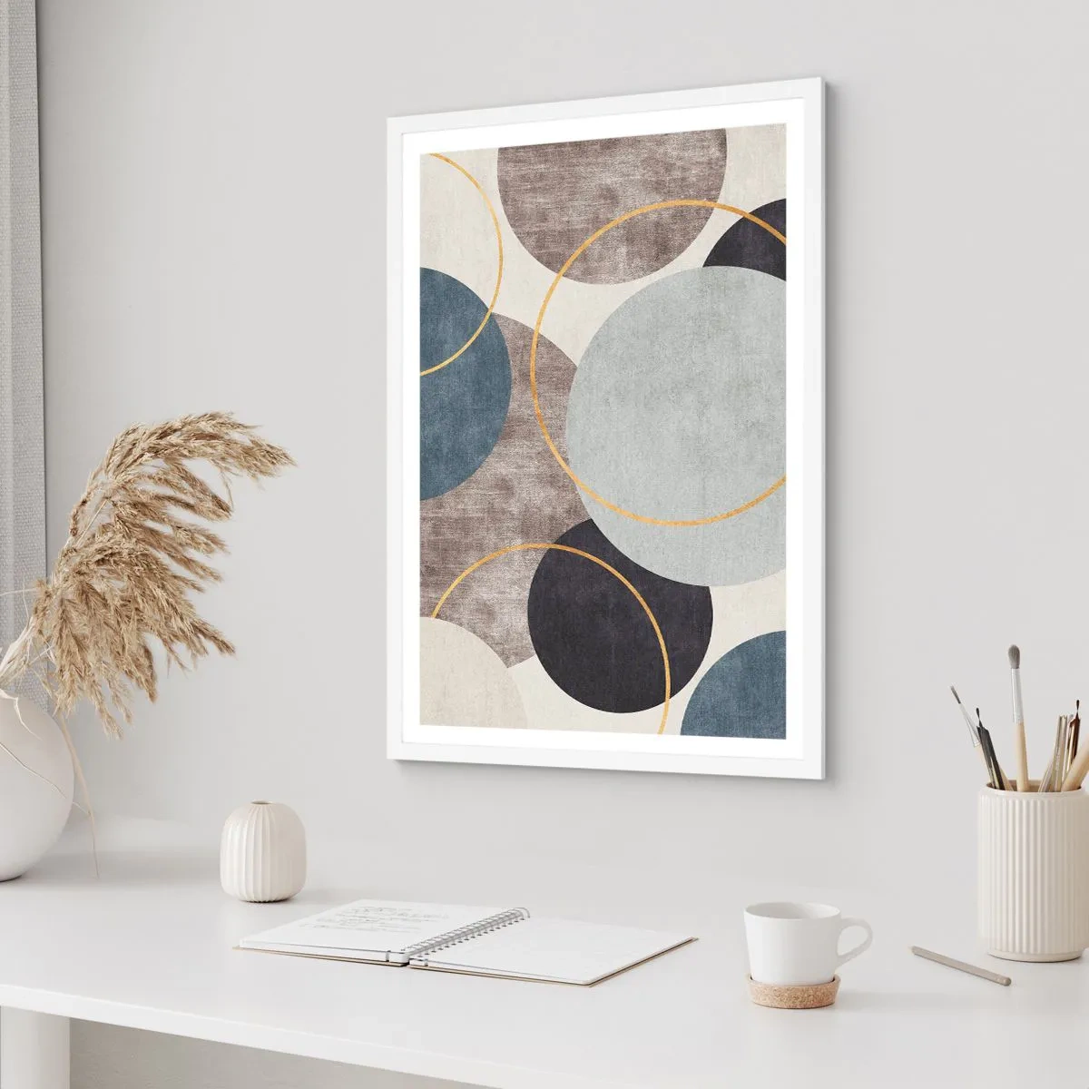 Poster in white frmae - Wheel after Wheel - 61x91 cm