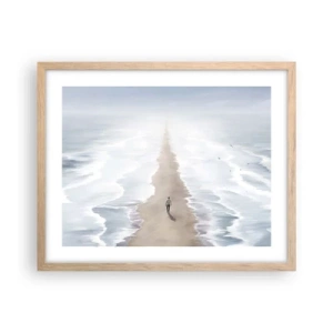 Poster in light oak frame - Bright Future - 50x40 cm