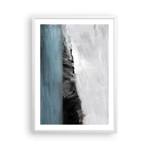 Poster in white frmae - Water-Earth: Clash of Elements - 50x70 cm