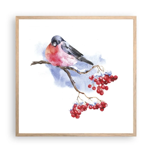 Poster in light oak frame - Winter in Colour - 60x60 cm