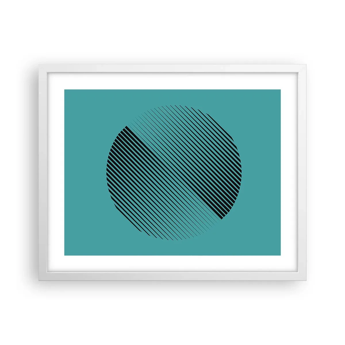 Poster in white frmae - Circle - Geometrical Variation - 50x40 cm