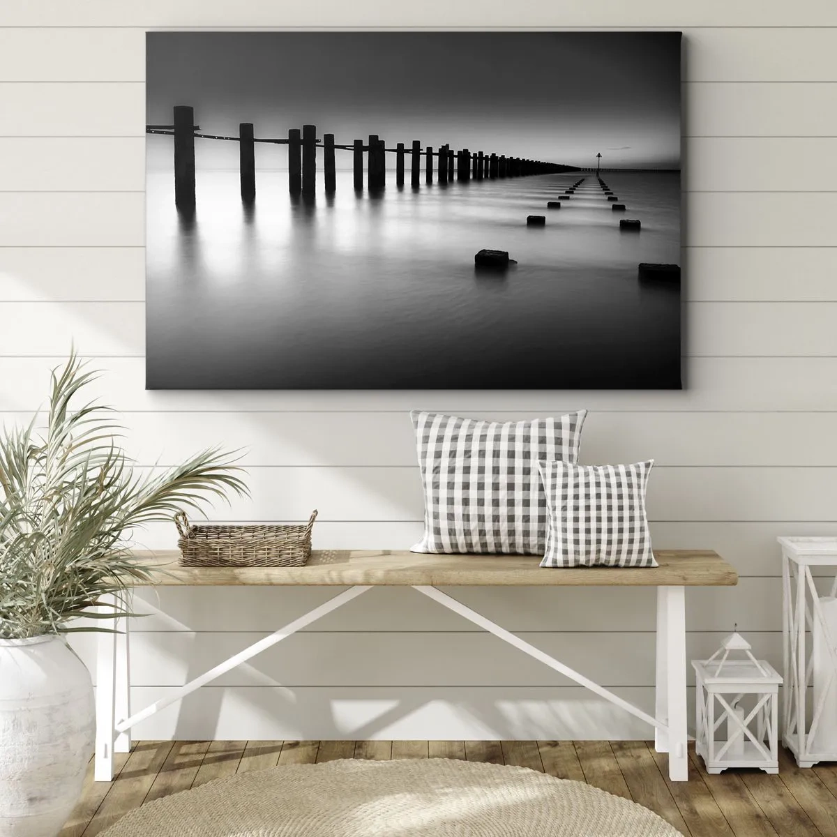 Canvas picture - Grey Distance in a Fog - 100x70 cm
