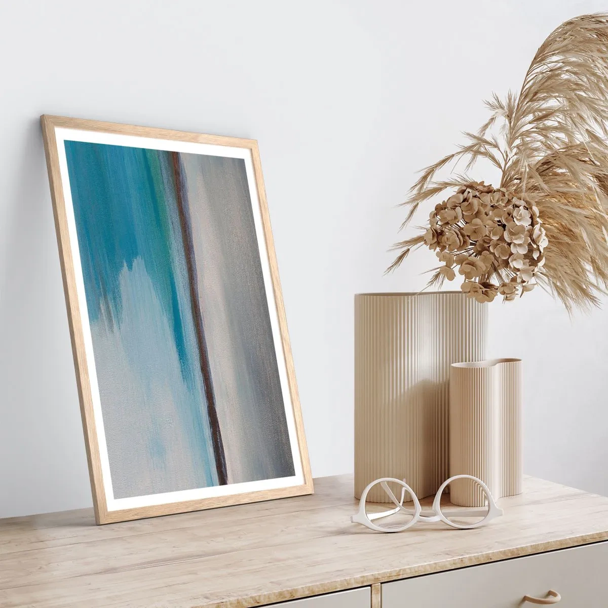 Poster in light oak frame - Horizontal Landscape - 61x91 cm