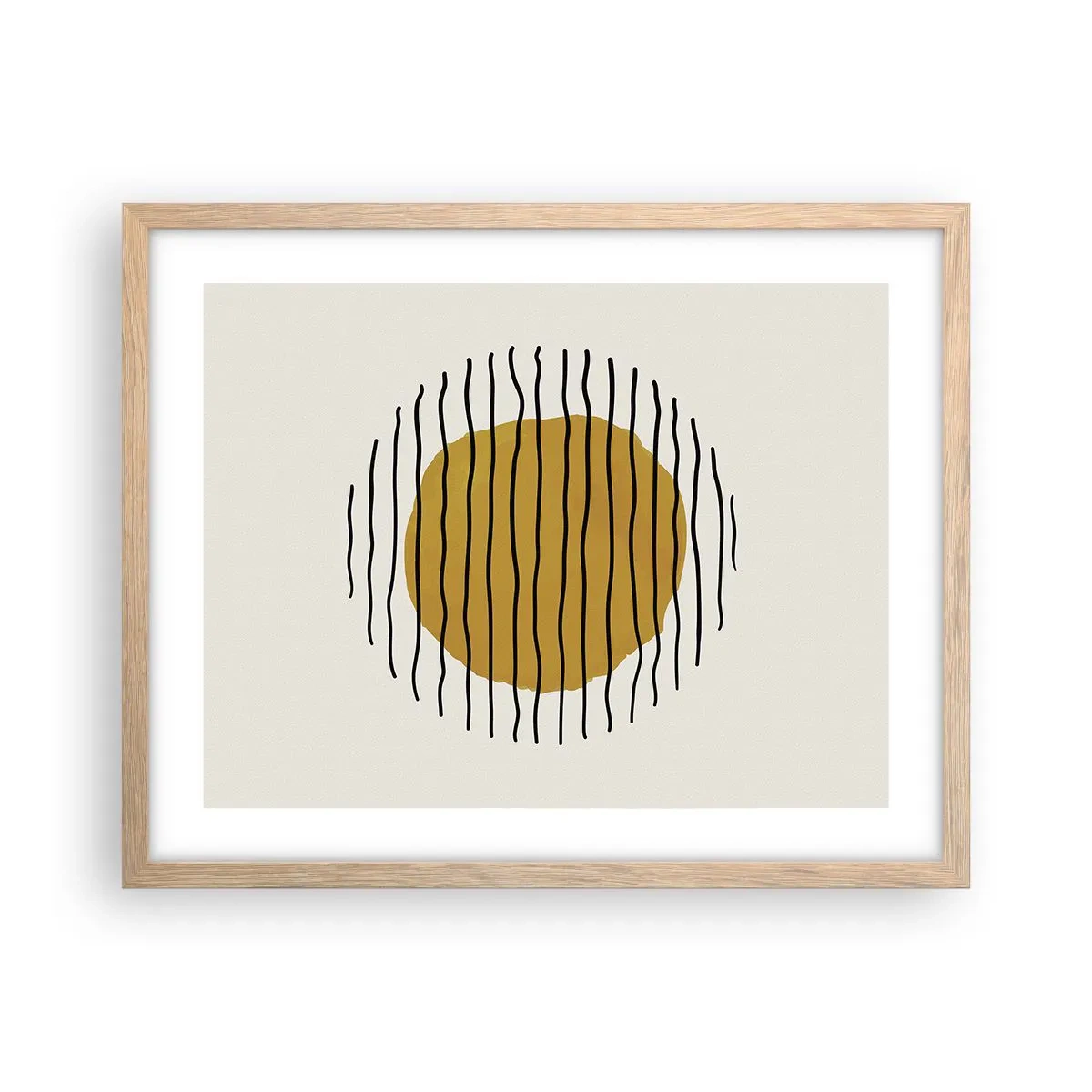Poster in light oak frame - Abstract Shivering from Heat - 50x40 cm