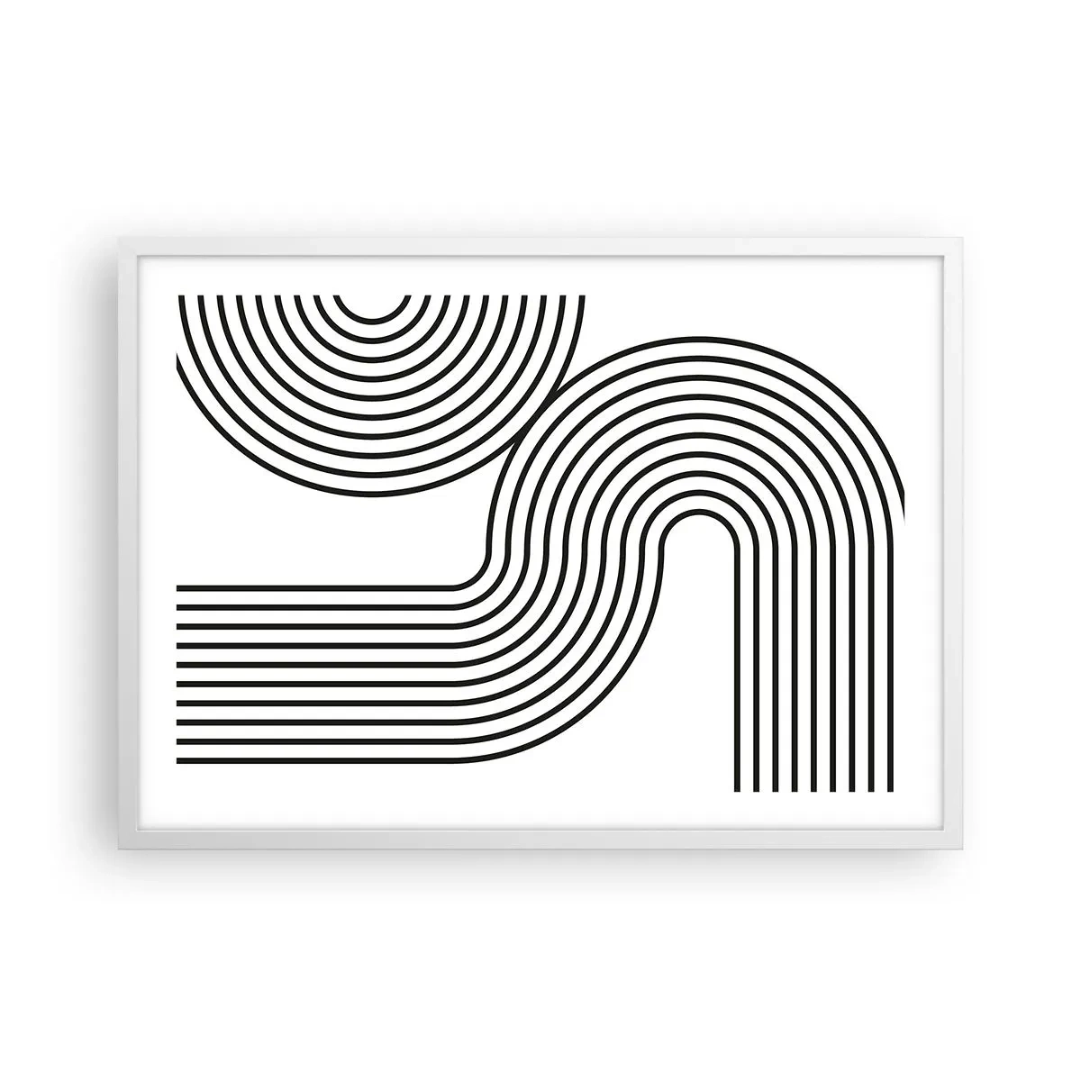 Poster in white frmae - On the Curve - 70x50 cm