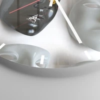 Clock face with lines