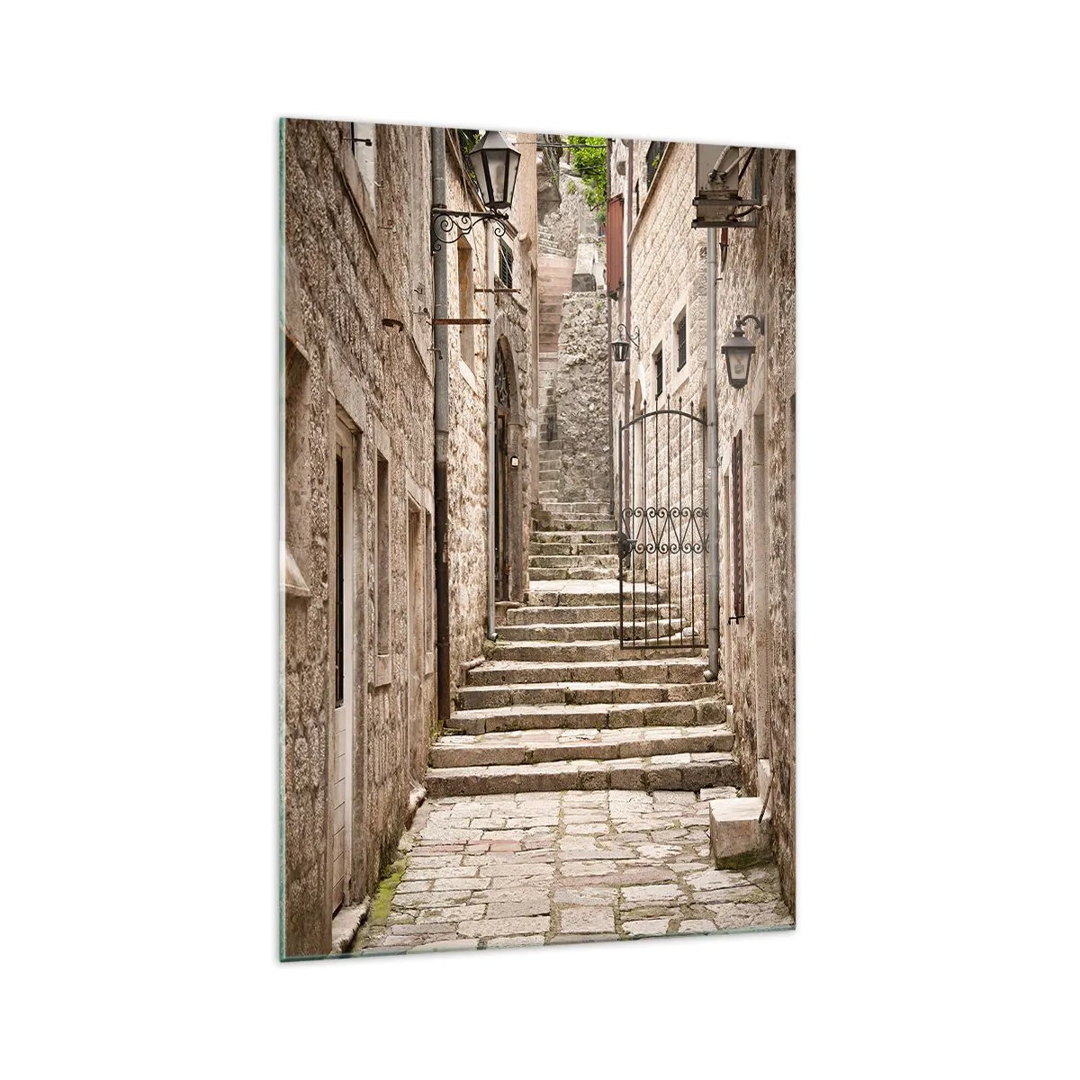 Glass picture - Magical Old Alley - 70x100 cm