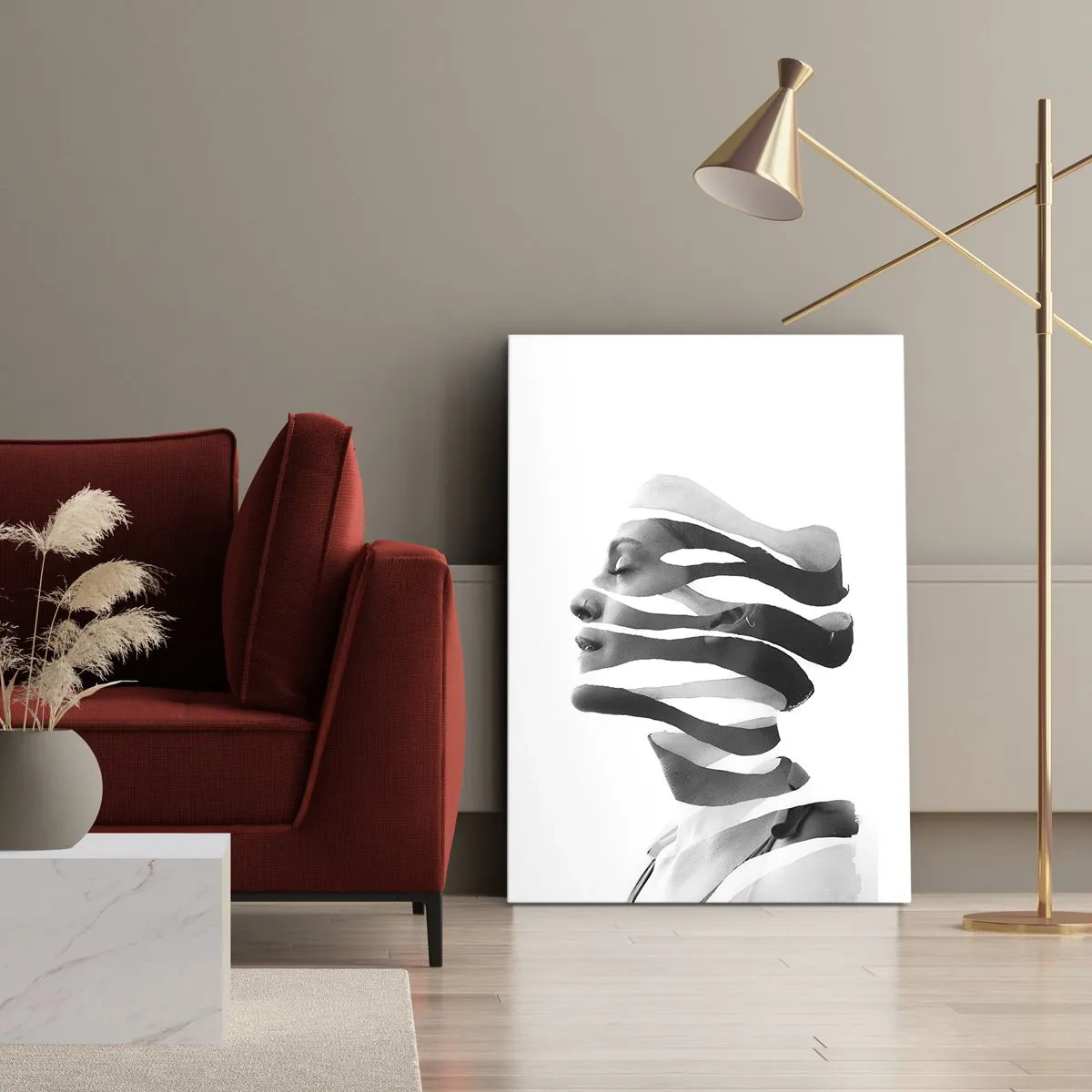 Canvas picture - Surrealistic Portrait - 55x100 cm