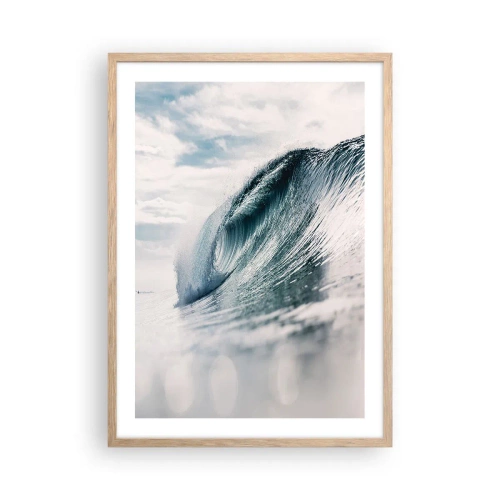 Poster in light oak frame - Water Summit - 50x70 cm