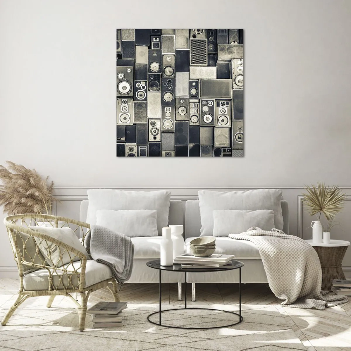 Glass picture - And Music Is Playing - 30x30 cm